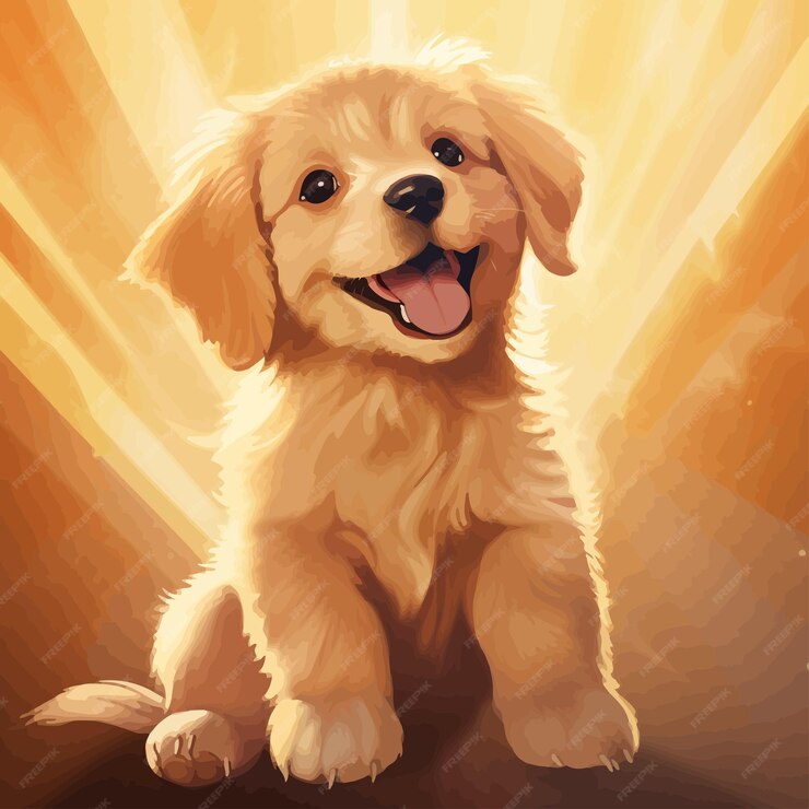 cute golden puppy